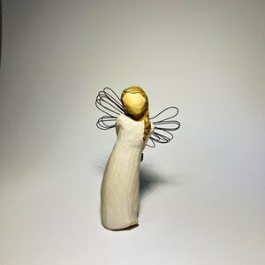 Willow Tree “Thank You” Angel Sculpture with Gold and Cream